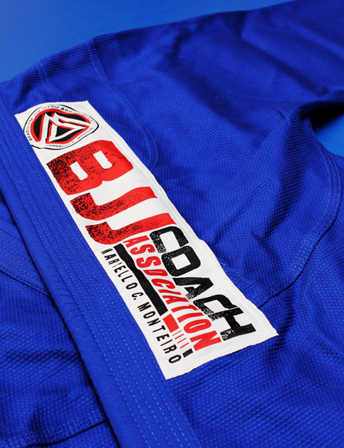 Frontside patch of the BJJ Association Gi – Basic in blue