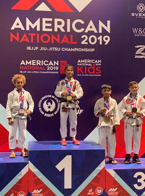 Braulio Corral on the podium at the IBJJF American National tournament