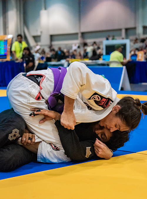 Women's Self-Defense instructor at a Brazilian Jiu-jitsu tournament